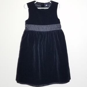Gap Lined Black Velvet Funeral Formal Dress 5